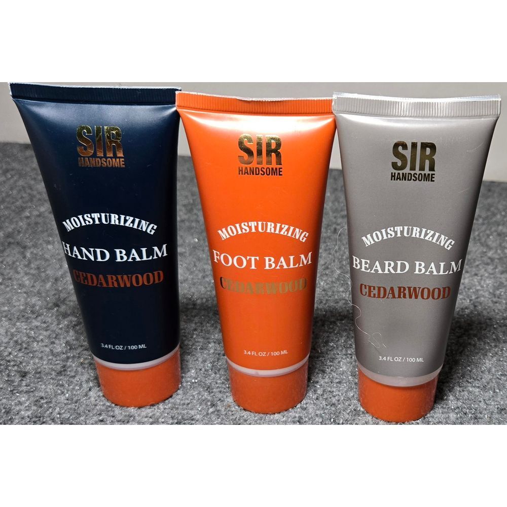 SIR‎ Handsome 3 Piece Moisturizing Hand, Foot, and Beard Balms New